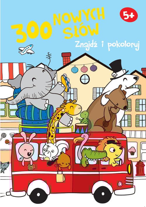 300 nowych słów Znajdź i pokoloruj 5+ niebieska