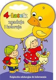 4 latek zgaduje i koloruje Książeczka edukacyjna do kolorowania