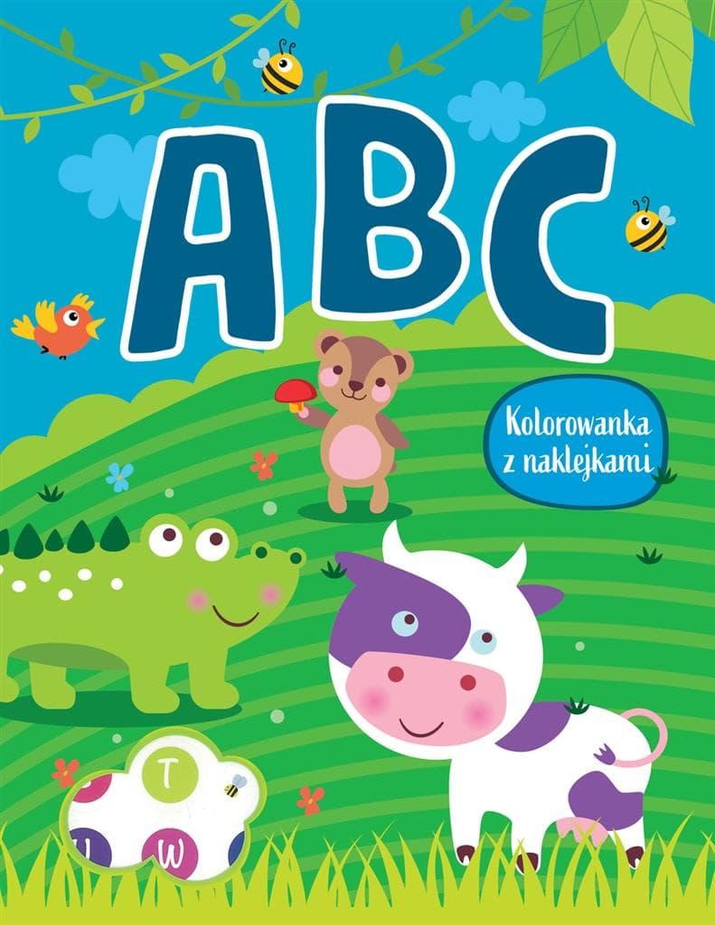 ABC. Kolorowanka z naklejkami