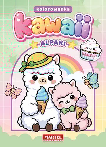 Alpaki Kawaii. Kolorowanka z naklejkami