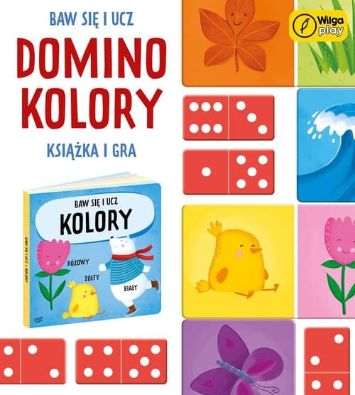 Baw się i ucz Domino Kolory Gra i książka