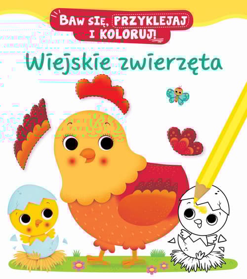 Baw się, przyklejaj i koloruj! Wiejskie zwierzęta