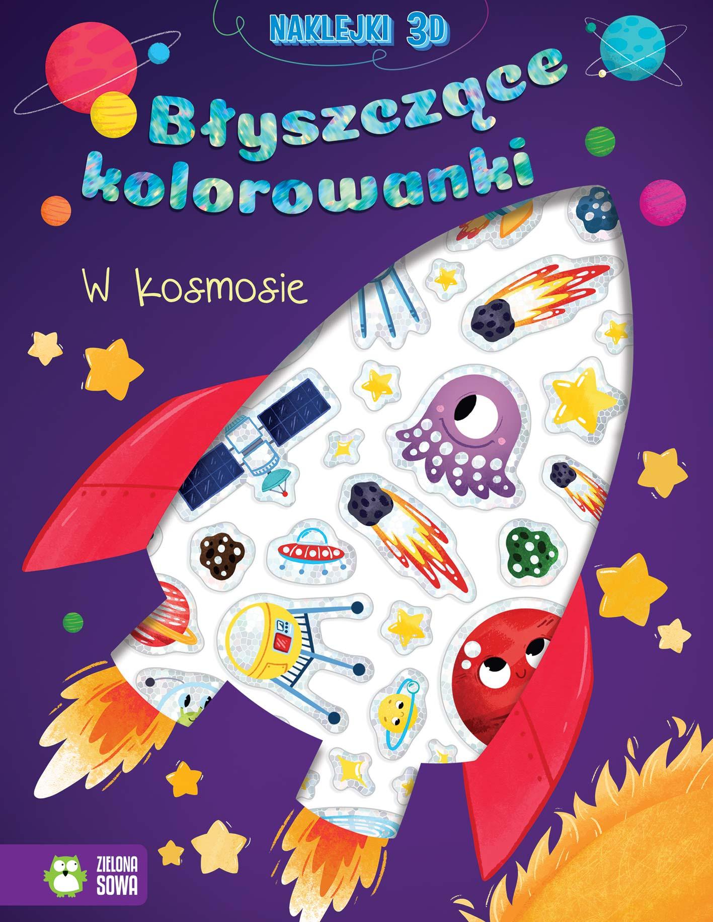 Błyszczące kolorowanki. W kosmosie