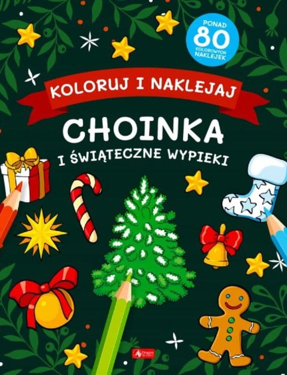 Choinka i świąteczne wypieki. Koloruj i naklejaj