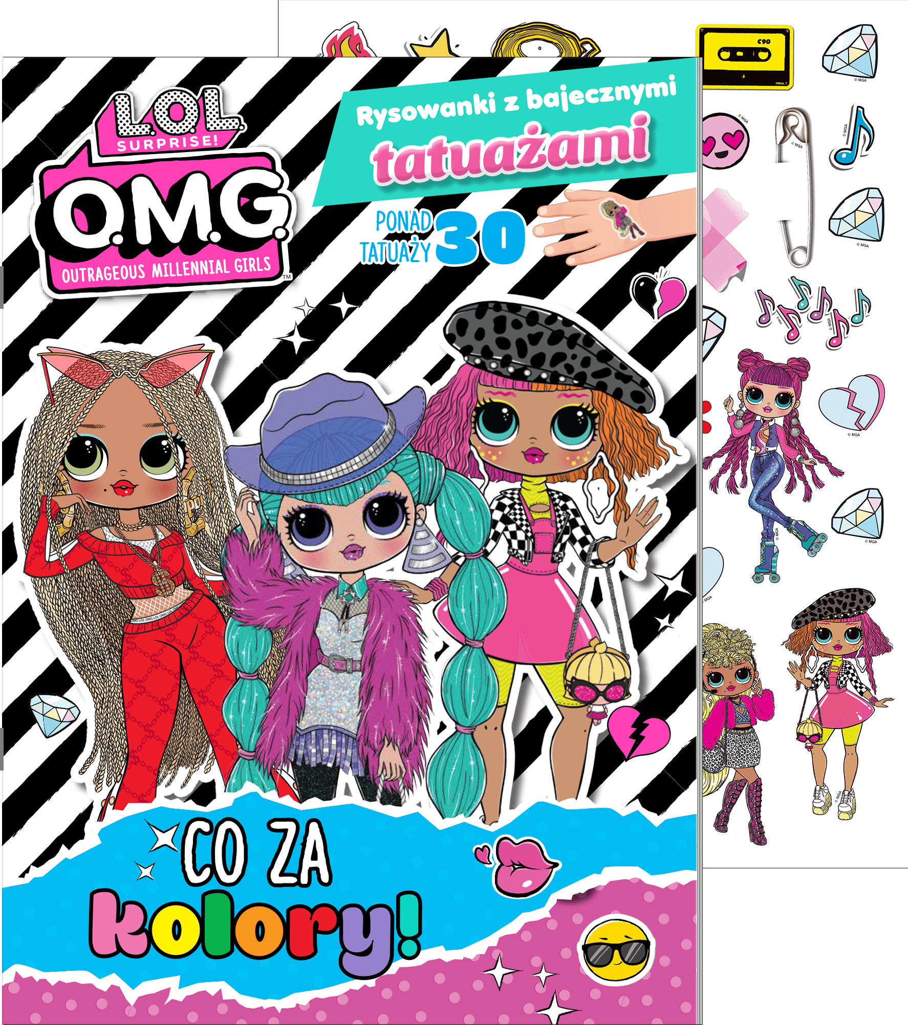 Co za kolory! L.O.L. Surprise! Rysowanki z bajecznymi tatuażami