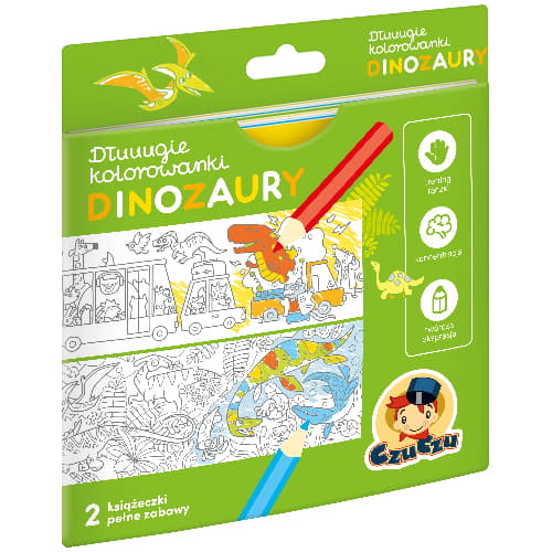 CzuCzu Dłuuugie kolorowanki Dinozaury