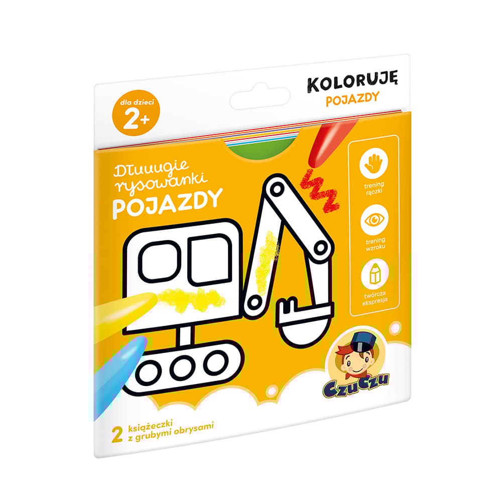 CzuCzu Dłuuugie rysowanki Koloruję Pojazdy