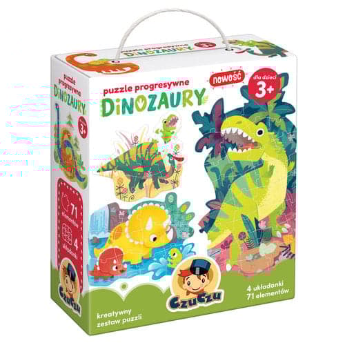 CzuCzu Puzzle progresywne Dinozaury 3+