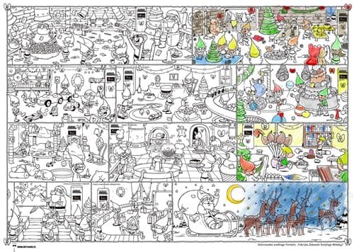 Fabryka zabawek Św. Mikołaja Kolorowanka Kolorowanka wielkiego formatu