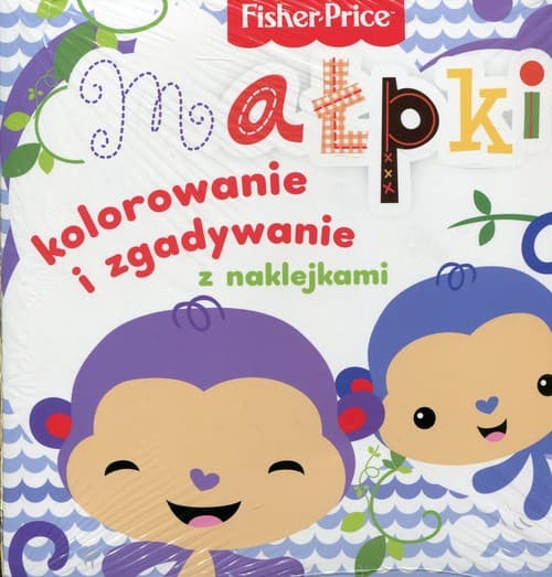 Fisher Price Kolorowanka podłogowa Małpki kolorowanie i zgadywanie z naklejkami