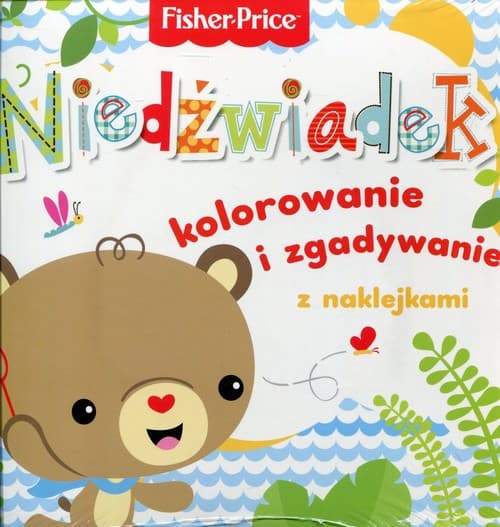 Fisher Price Kolorowanka podłogowa Niedźwiadek kolorowanie i zgadywanie z naklejkami
