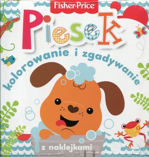 Fisher Price Kolorowanka podłogowa Piesek kolorowanie i zgadywanie z naklejkami