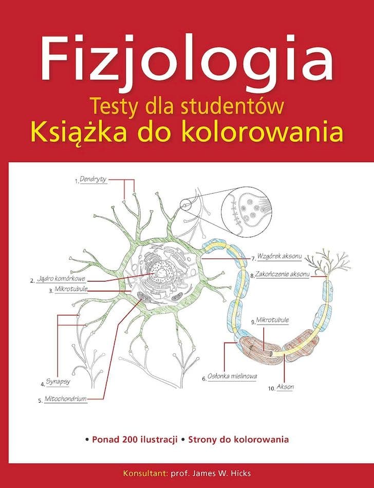 Fizjologia. Testy dla studentów. Książka do kolorowania