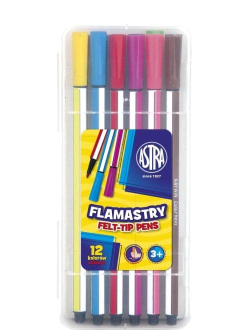 Flamastry heksagonalne 12 kolorów