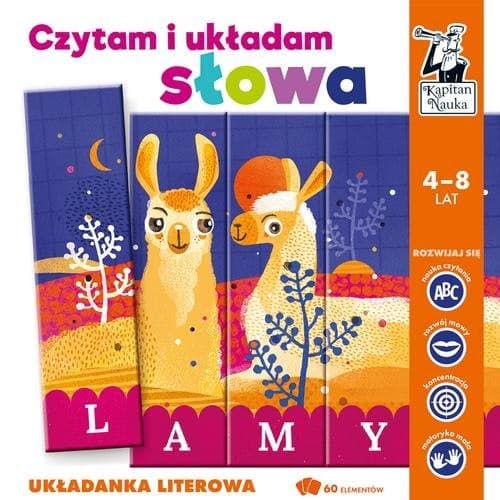 Kapitan Nauka Czytam i układam słowa Układanka literowa