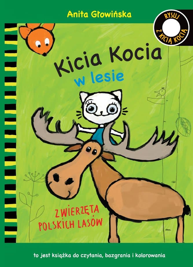 Kicia Kocia w lesie. Zwierzęta polskich lasów. Kolorowanka