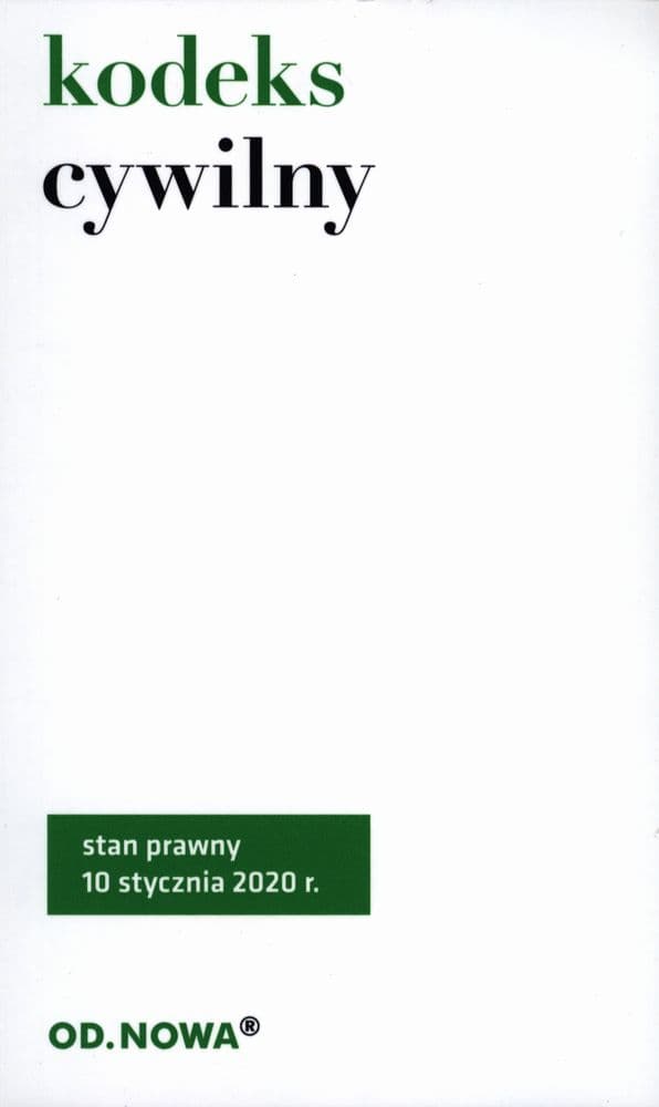 KODEKS CYWILNY 01.2020