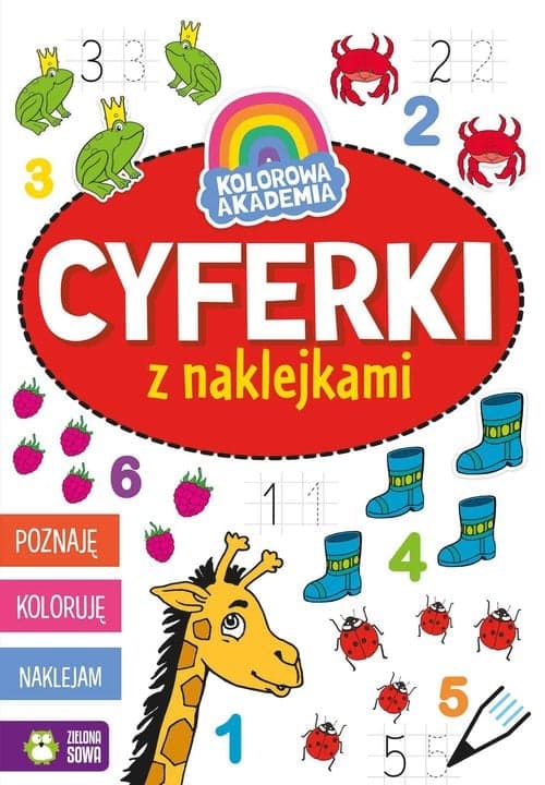 Kolorowa Akademia Cyferki z naklejkami