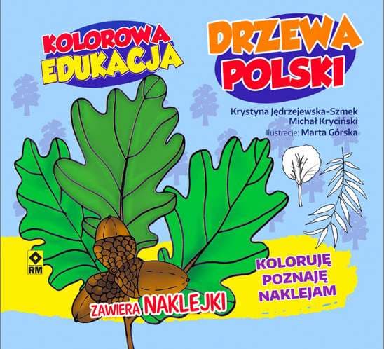 Kolorowa edukacja Drzewa Polski naklejki