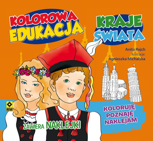 Kolorowa edukacja Kraje świata Naklejka