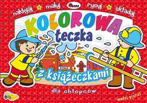 Kolorowa teczka z książeczkami dla chłopców