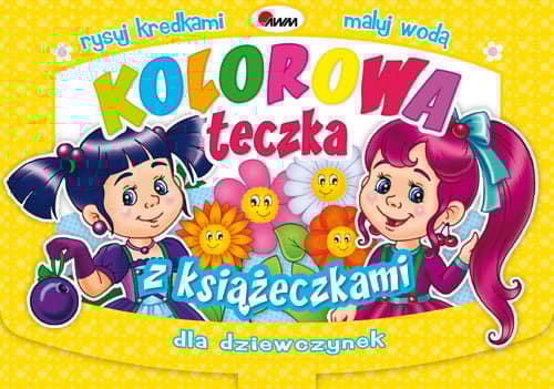 Kolorowa teczka z książeczkami dla dziewczynek