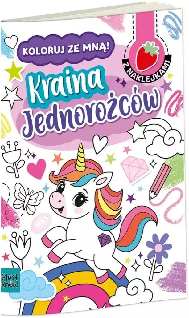 Kolorowanka a4 koloruj ze mną - kraina jednorożców