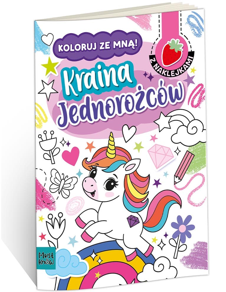 Kolorowanka a4 koloruj ze mną - kraina jednorożców
