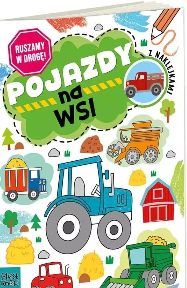 Kolorowanka a4 ruszamy w drogę - pojazdy na wsi
