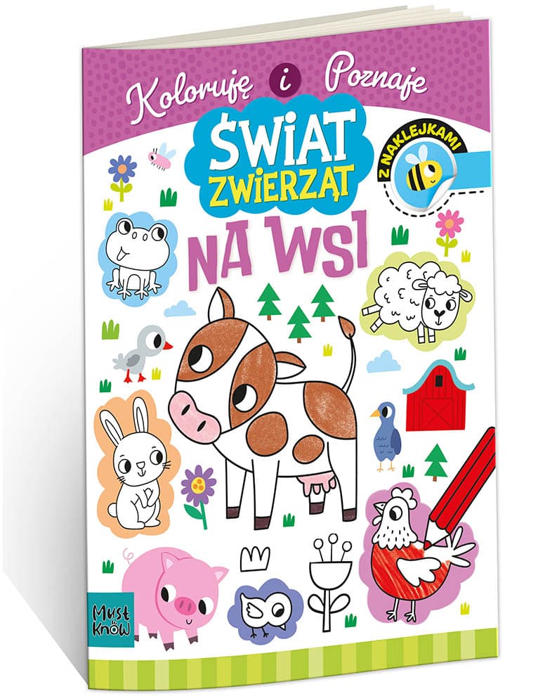 Kolorowanka a4 świat zwierząt - na wsi
