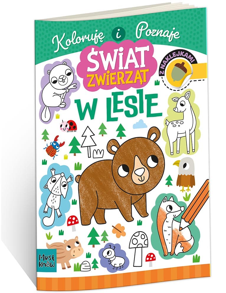 Kolorowanka a4 świat zwierząt - w lesie