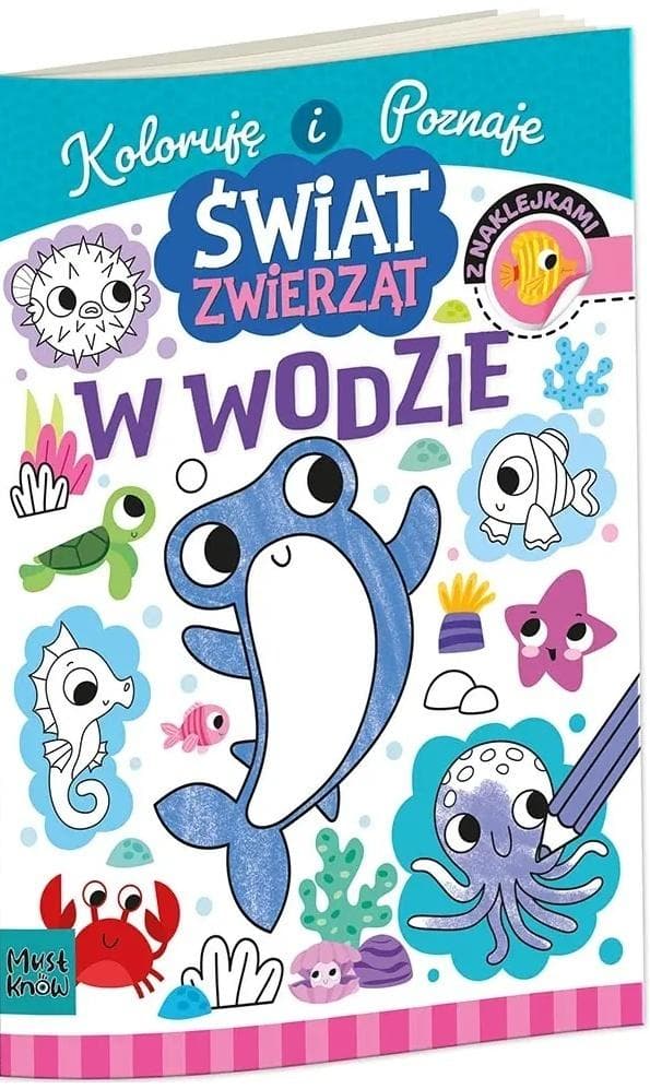 Kolorowanka a4 świat zwierząt - w wodzie