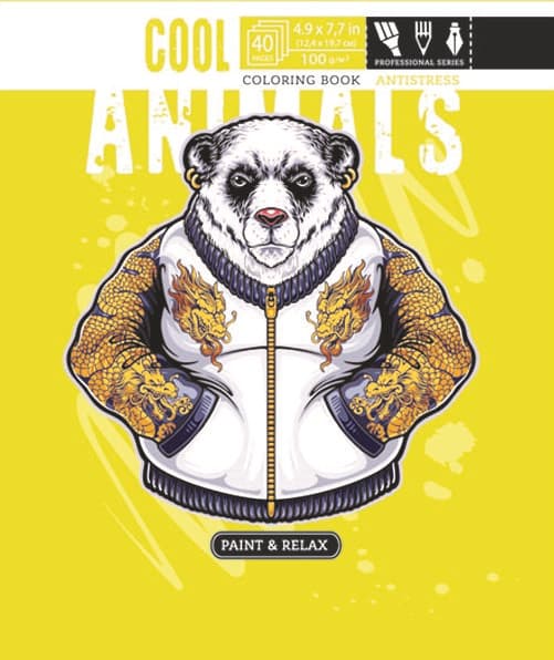 Kolorowanka antystresowa 124x197 20 kartek TW Cool animals