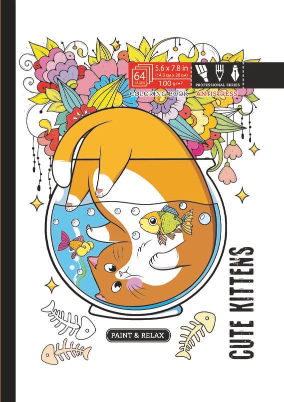 Kolorowanka antystresowa 143x200 32 kartki TW Cute kittens