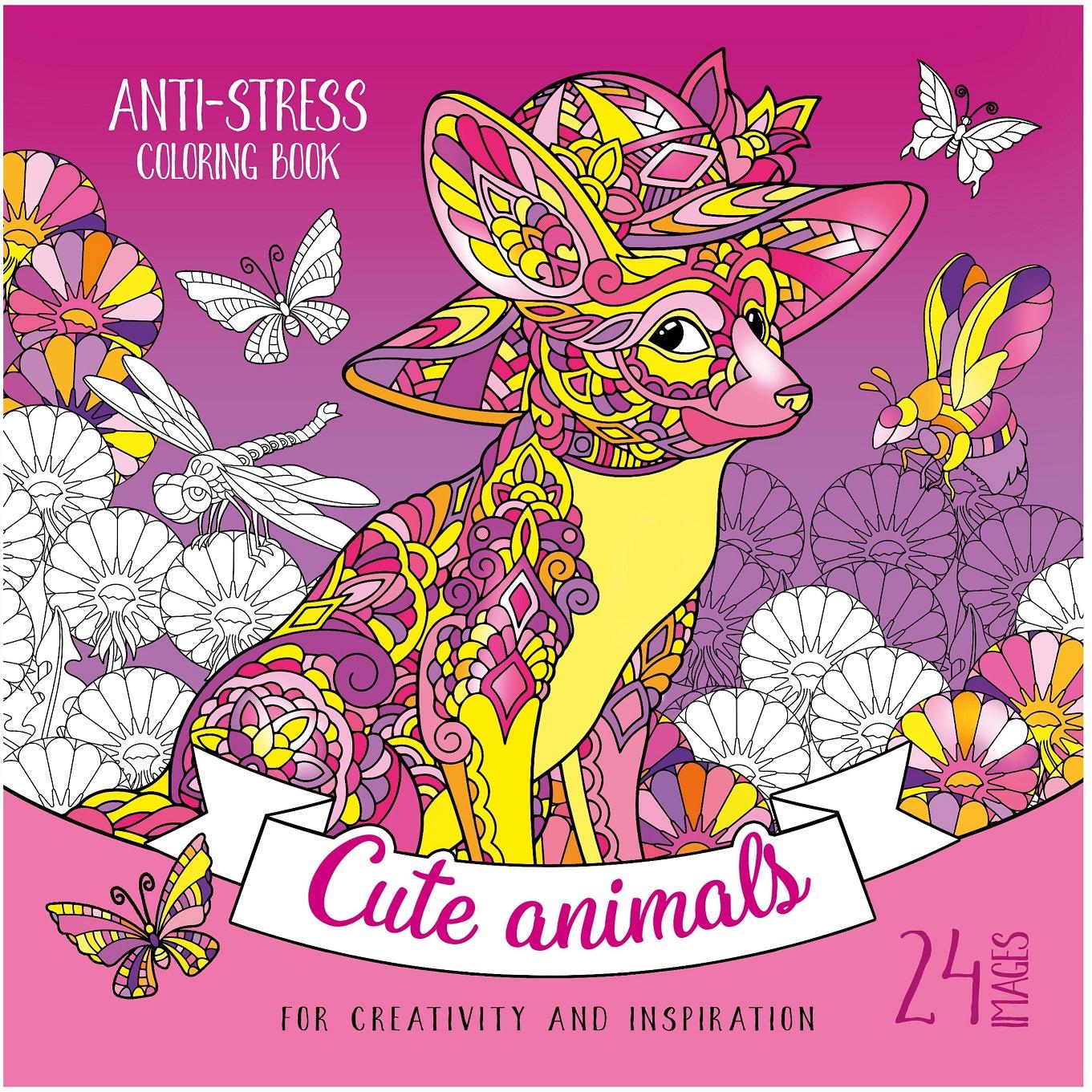Kolorowanka antystresowa 200x200 12 kartek BR Cute animals