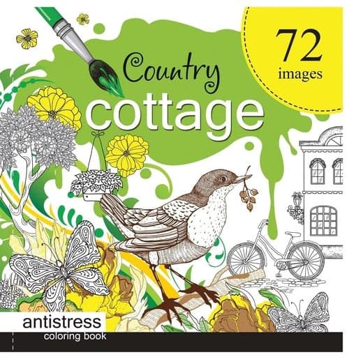 Kolorowanka antystresowa Country cottage