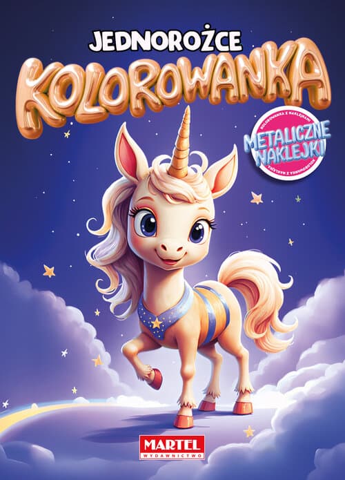 Kolorowanka Jednorożce z naklejkami metalicznymi