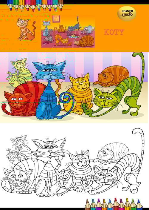 Kolorowanka Koty