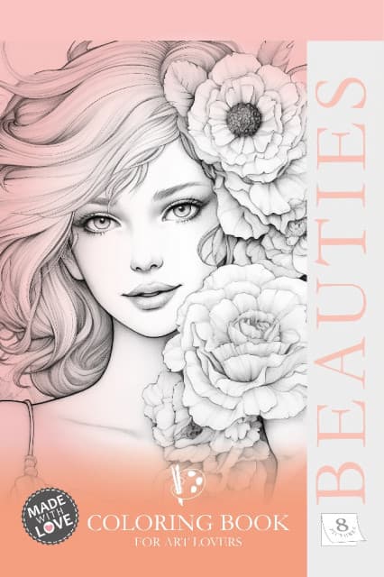 Kolorowanka kreatywna A4 Beauties pomarańczowa