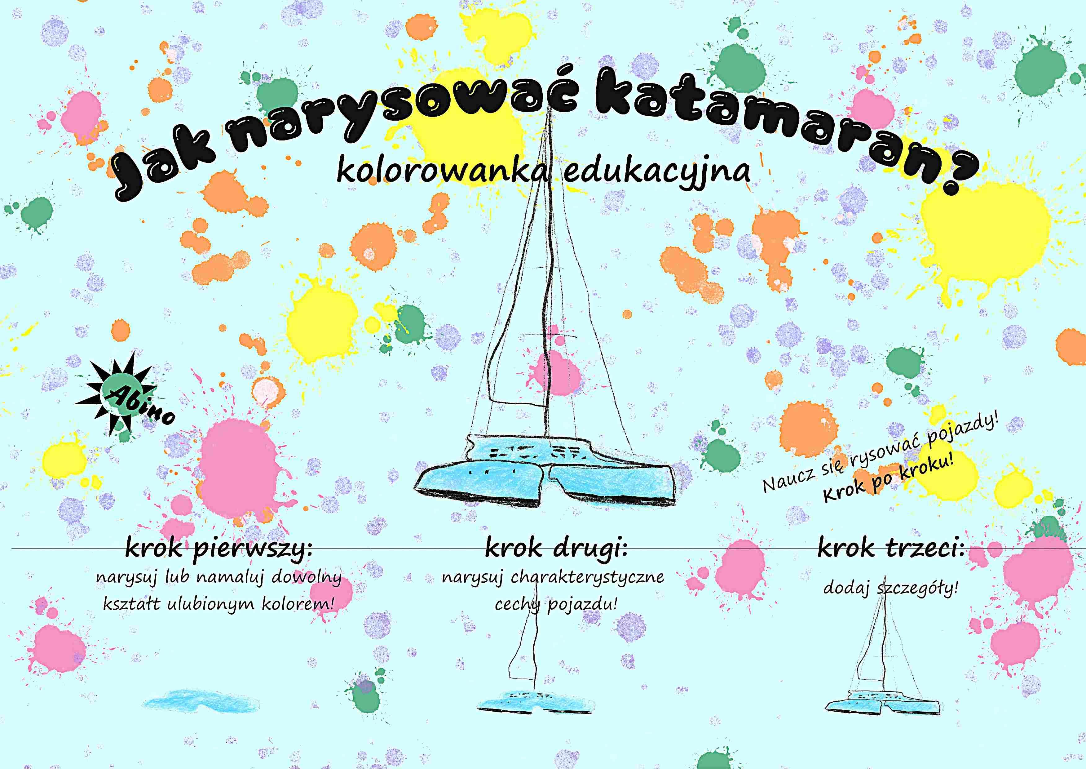 Kolorowanka Nauka rysowania pojazdów ABINO