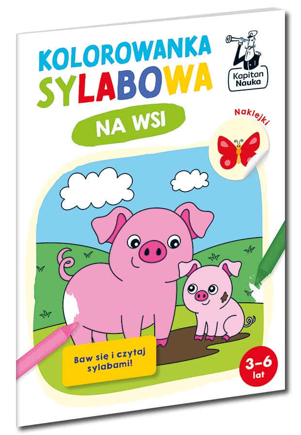 Kolorowanka sylabowa. Na wsi
