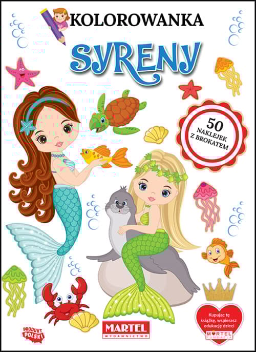 Kolorowanka Syreny z naklejkami