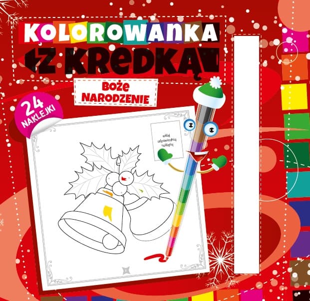 Kolorowanka z kredką Boże Narodzenie