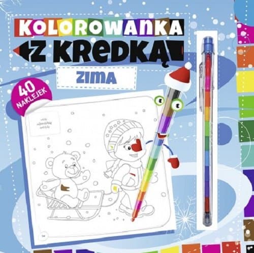 Kolorowanka z kredką Zima