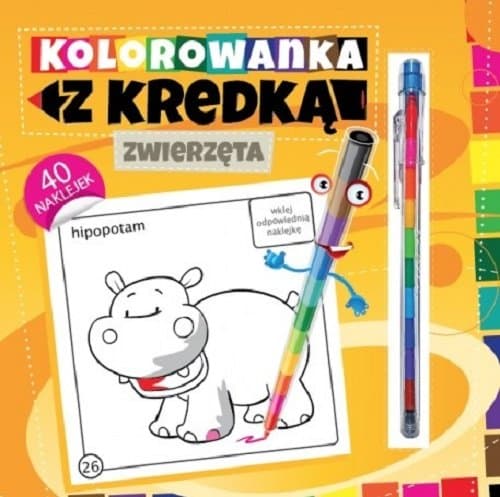 Kolorowanka z kredką Zwierzęta