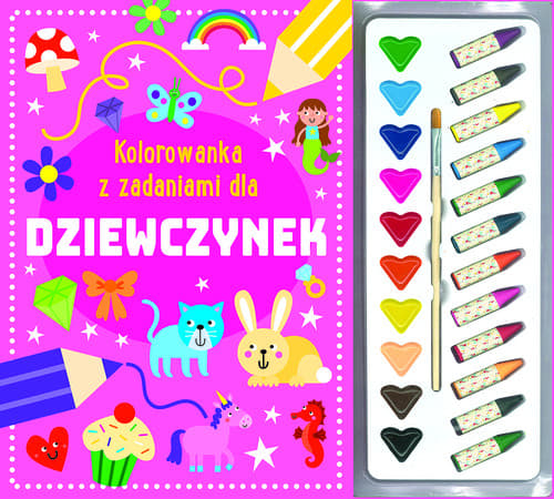 Kolorowanka z zadaniami dla dziewczynek