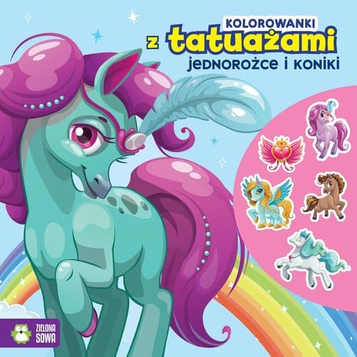 Kolorowanki z tatuażami Jednorożce i koniki