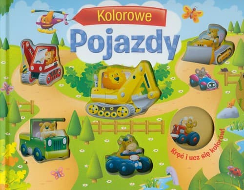 Kolorowe pojazdy. Kręć i ucz sie kolorów