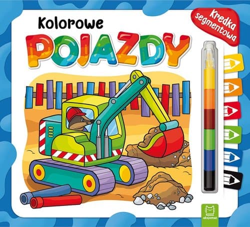 Kolorowe pojazdy Kredka segmentowa