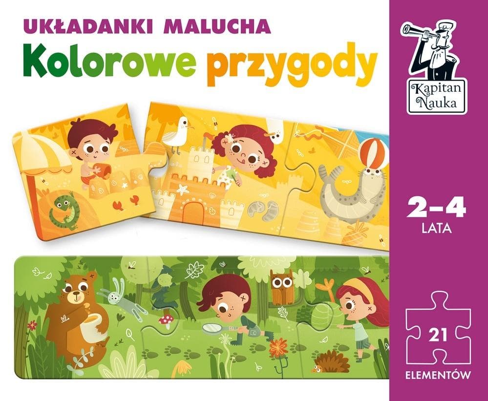 Kolorowe przygody Układanki malucha Kapitan Nauka